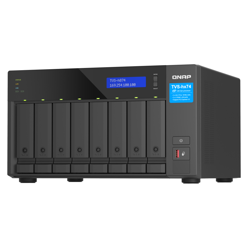 QNAP TVS-h874X NAS & Storage Servers - 64GB - Black