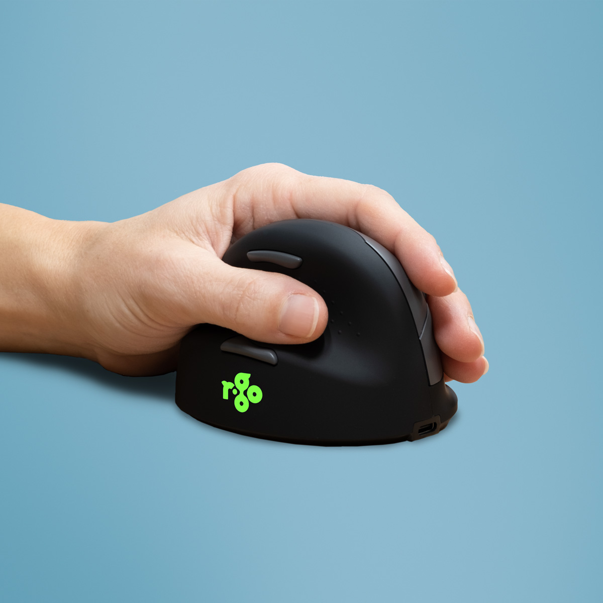 R-Go Tools Ergonomic mouse R-Go HE Break with break software, large (hand size = 185 mm), left-handed, Bluetooth, black