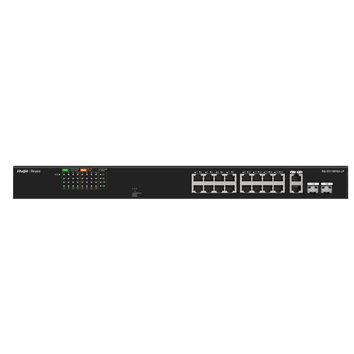 Ruijie Networks RG-ES118FGS-LP Network Switches - Black
