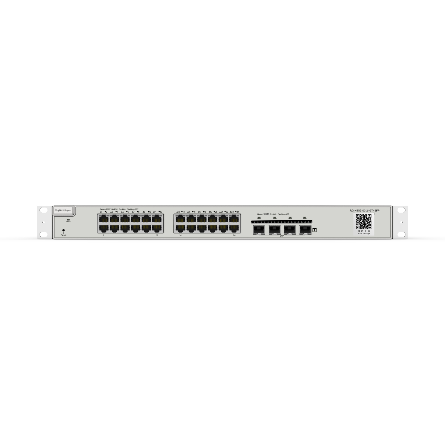 Ruijie Networks RG-NBS5100-24GT4SFP-P Network Switches - Black