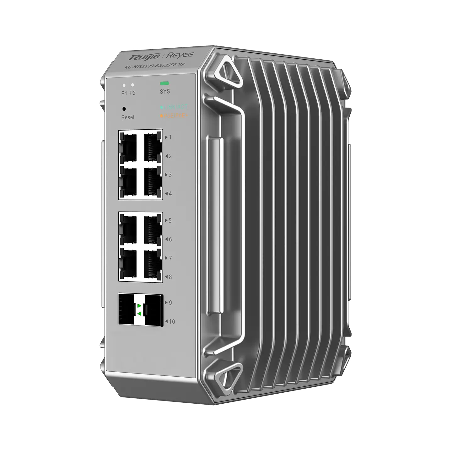 Ruijie Networks RG-NIS3100-8GT2SFP-HP Network Switches - Grey