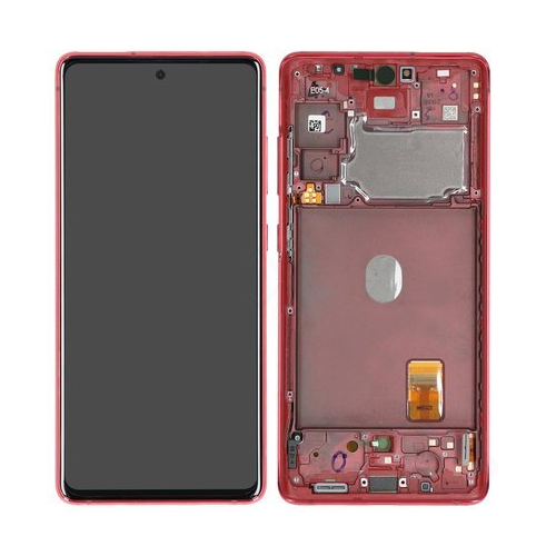 Samsung Genuine Samsung S20 FE / G780 | Replacement AMOLED Touch Screen Assembly With Chassis | Cloud Red | Service Pack | GH82-24219E