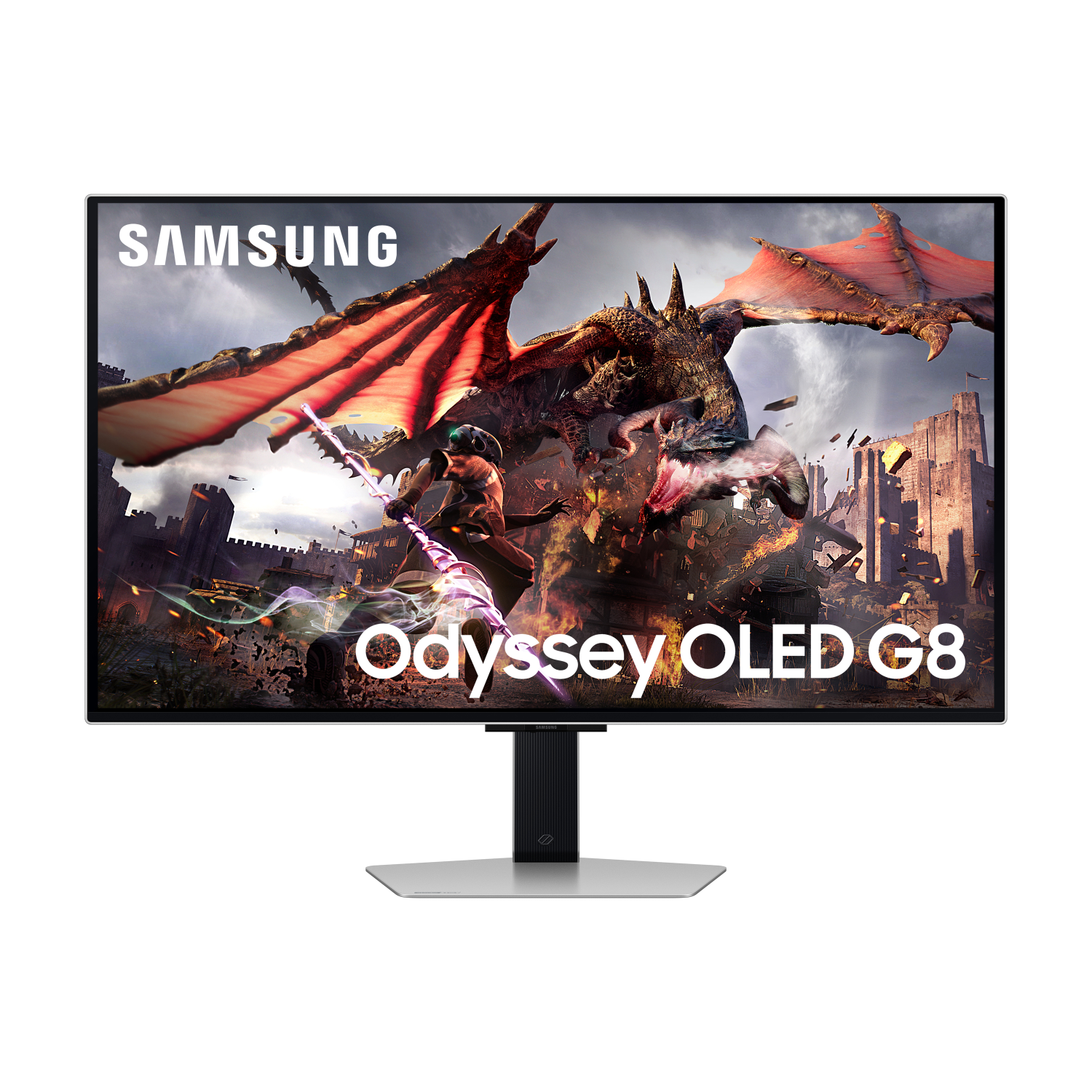 Samsung G80SD Computer Monitors - 32 Inches - Silver