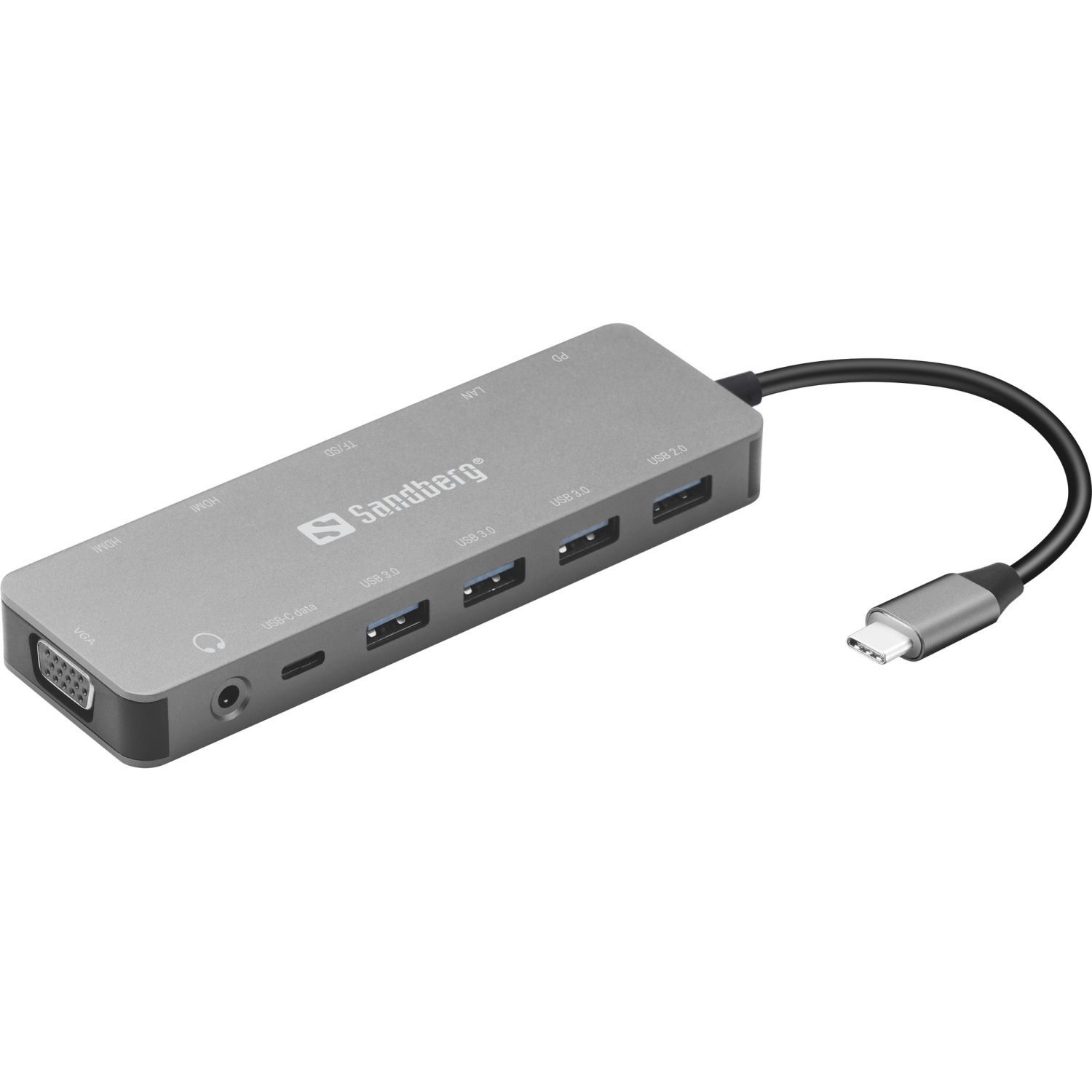 Sandberg 13-in-1 Laptop Docks & Port Replicators - Aluminium