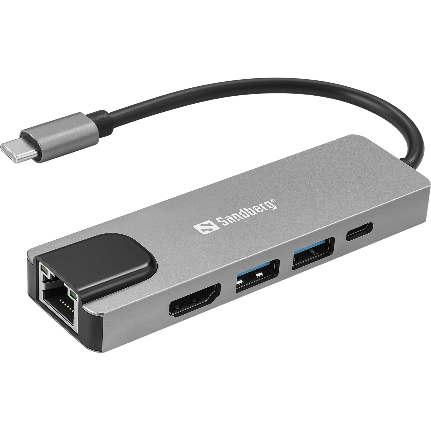 Sandberg 5in1 Laptop Docks & Port Replicators - Silver