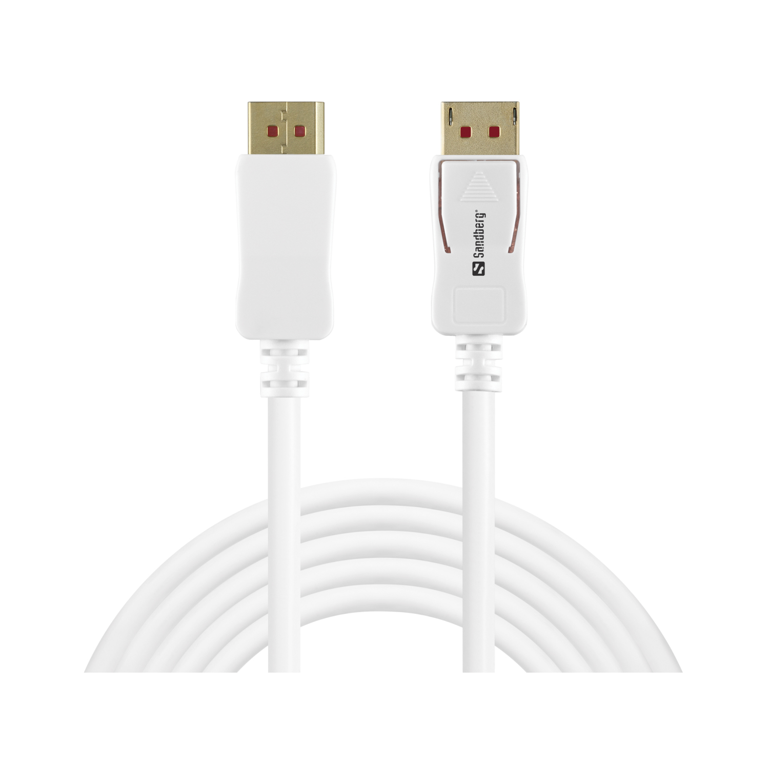 Sandberg 8K60Hz DisplayPort Cables - White