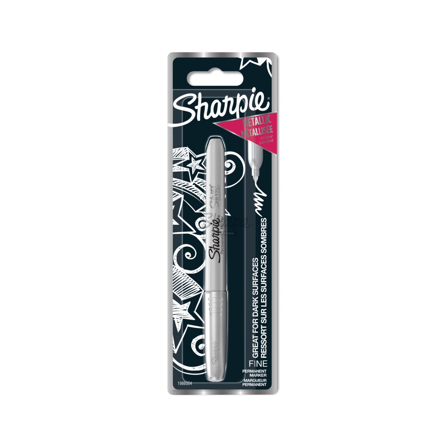 Sharpie 1986004 marker 1 pc(s) Fine tip Silver