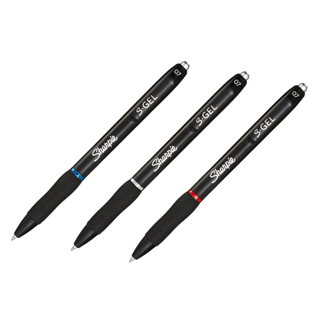 Sharpie S-Gel Retractable gel pen Black, Blue, Red 3 pc(s)