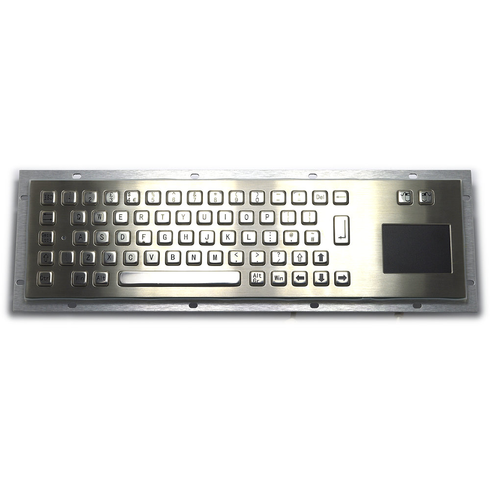 ShortBoard Stainless Steel IP65 Panel Mount Industrial Touchpad Keyboard - Under Panel