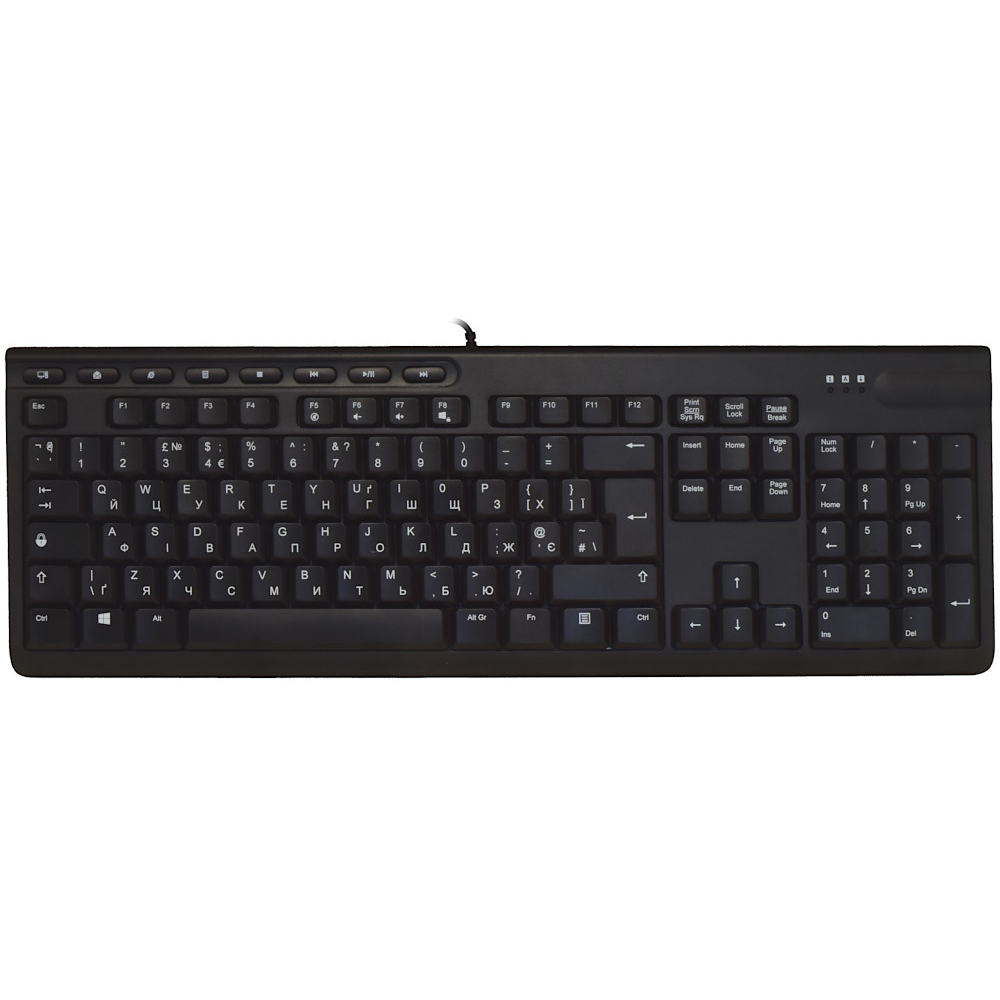 ShortBoard Ukrainian/UK Keyboard Black