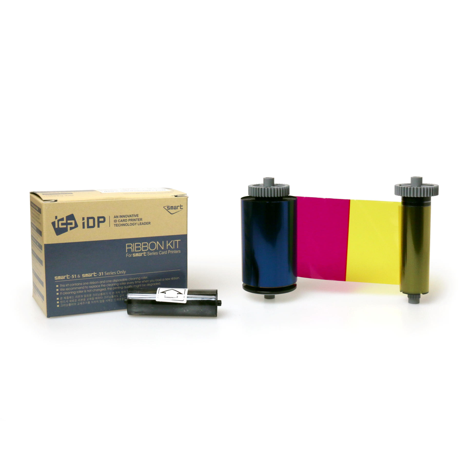 Smart -51 & 31 YMCFKO Full Colour 659380 Ribbon with UV Panel and Cleaning Roller (200 Prints)