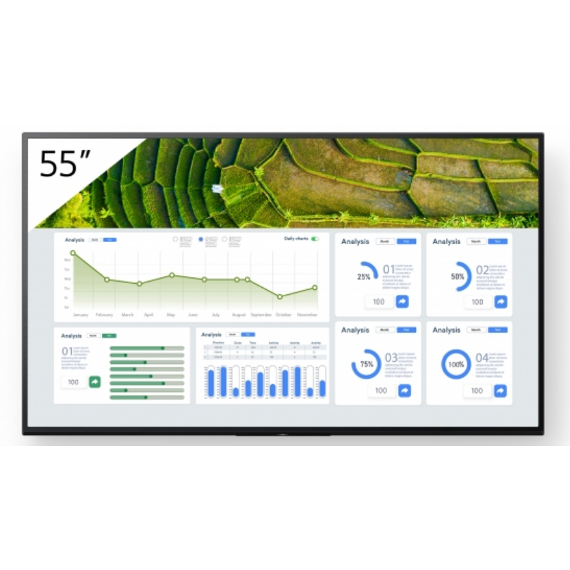 Sony FW-55BZ30L Signage Displays - 55 Inches - Black