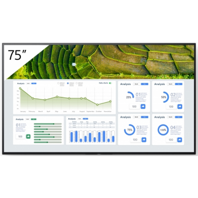 Sony FW-75BZ30L Signage Displays - 75 Inches - Black