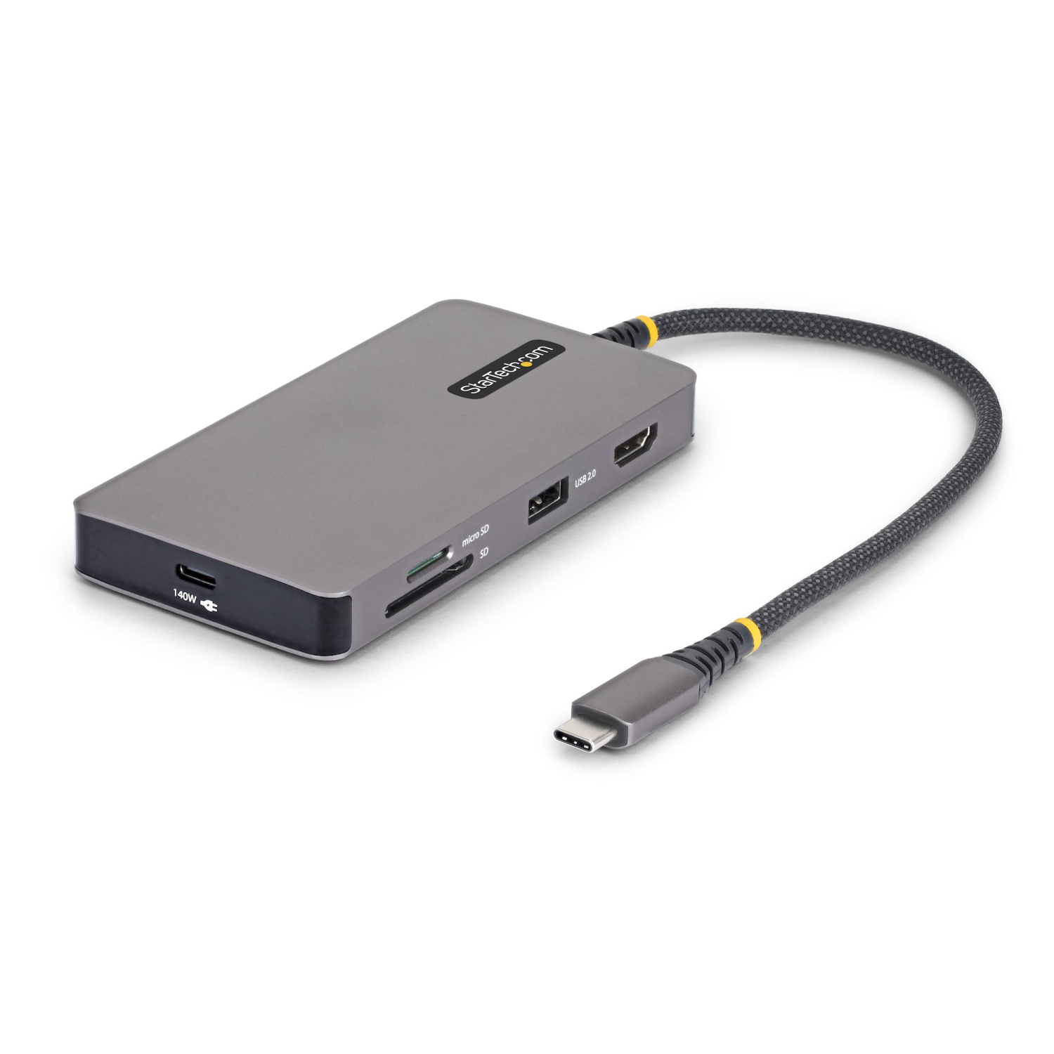 StarTech.com USB-C Multiport Adapter with 4K 60Hz HDMI, 140W Power Delivery, USB 10Gbps Hub, GbE, SD and MicroSD Slots, Plug-and-Play Mini Dock for Dell, HP, Lenovo Laptops