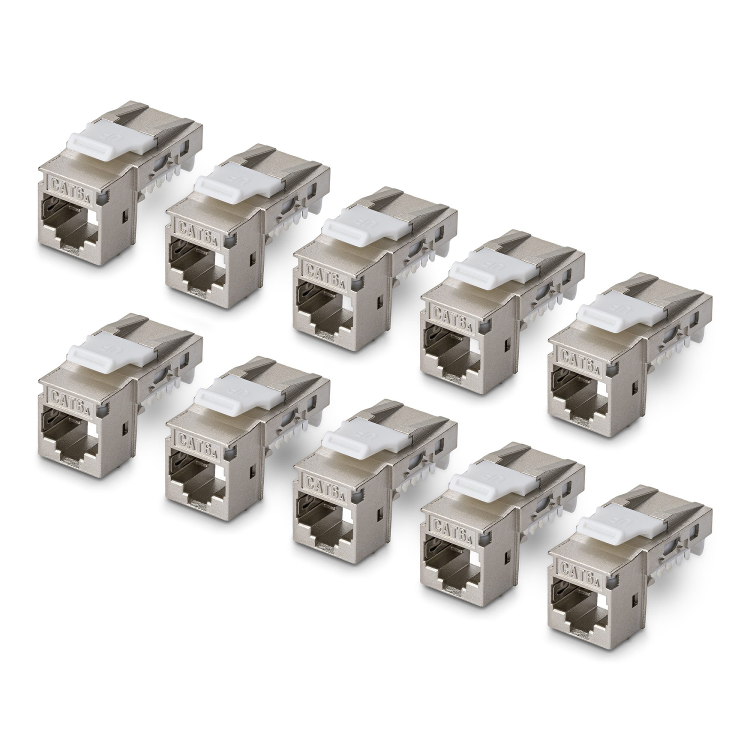 StarTech.com Cat6a Keystone Jack 10-Pack 90-Deg