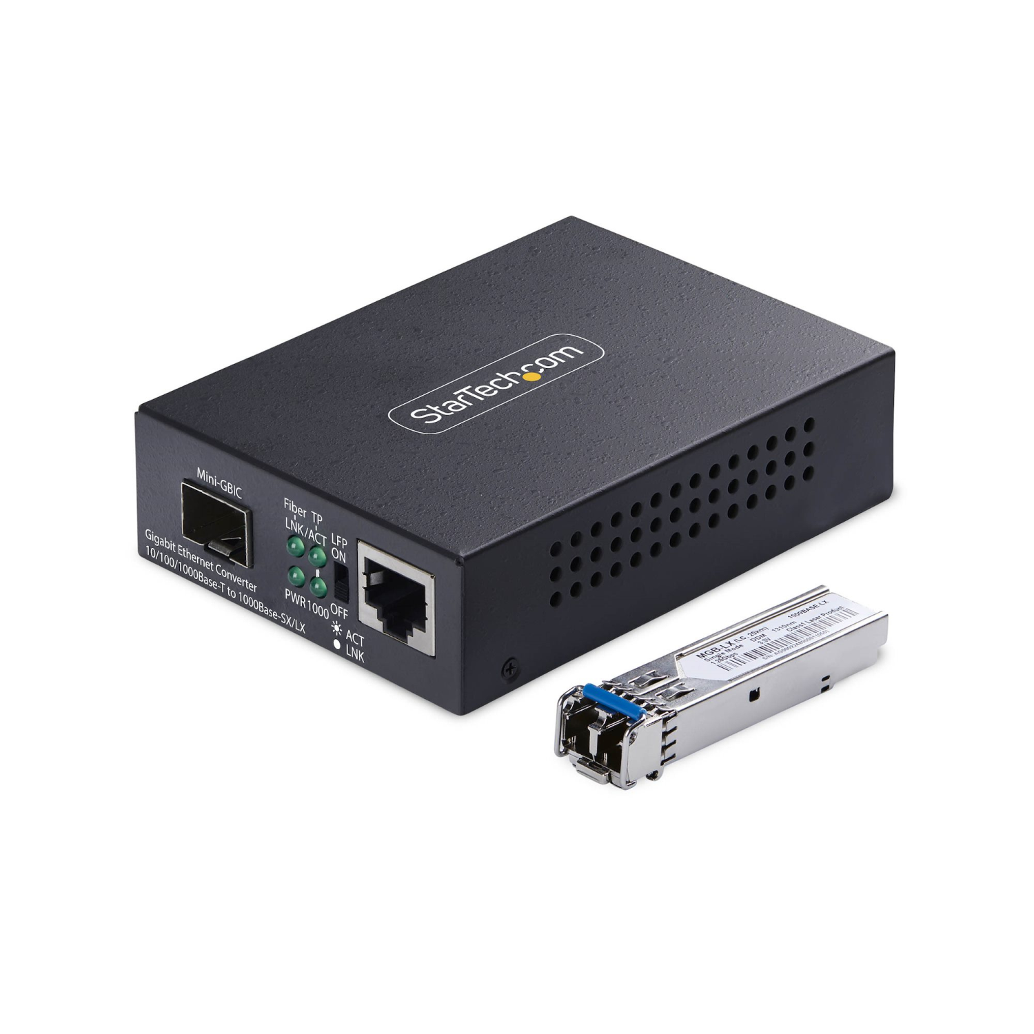 StarTech.com 20km Network Media Converters - Black
