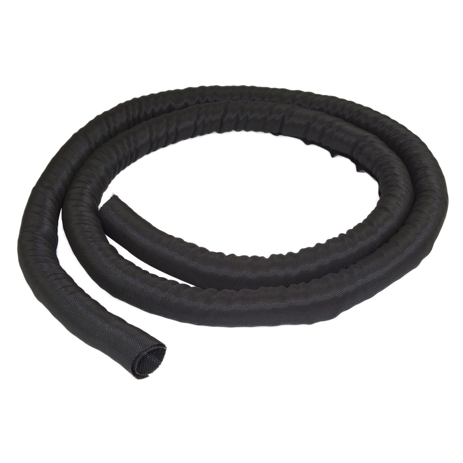 StarTech.com 6.5 (2m) Cable Management Sleeve - Flexible Coiled Cable Wrap - 1.0-1.5" dia. Expandable Sleeve - Polyester Cord Manager/Protector/Concealer - Black Trimmable Cable Organizer