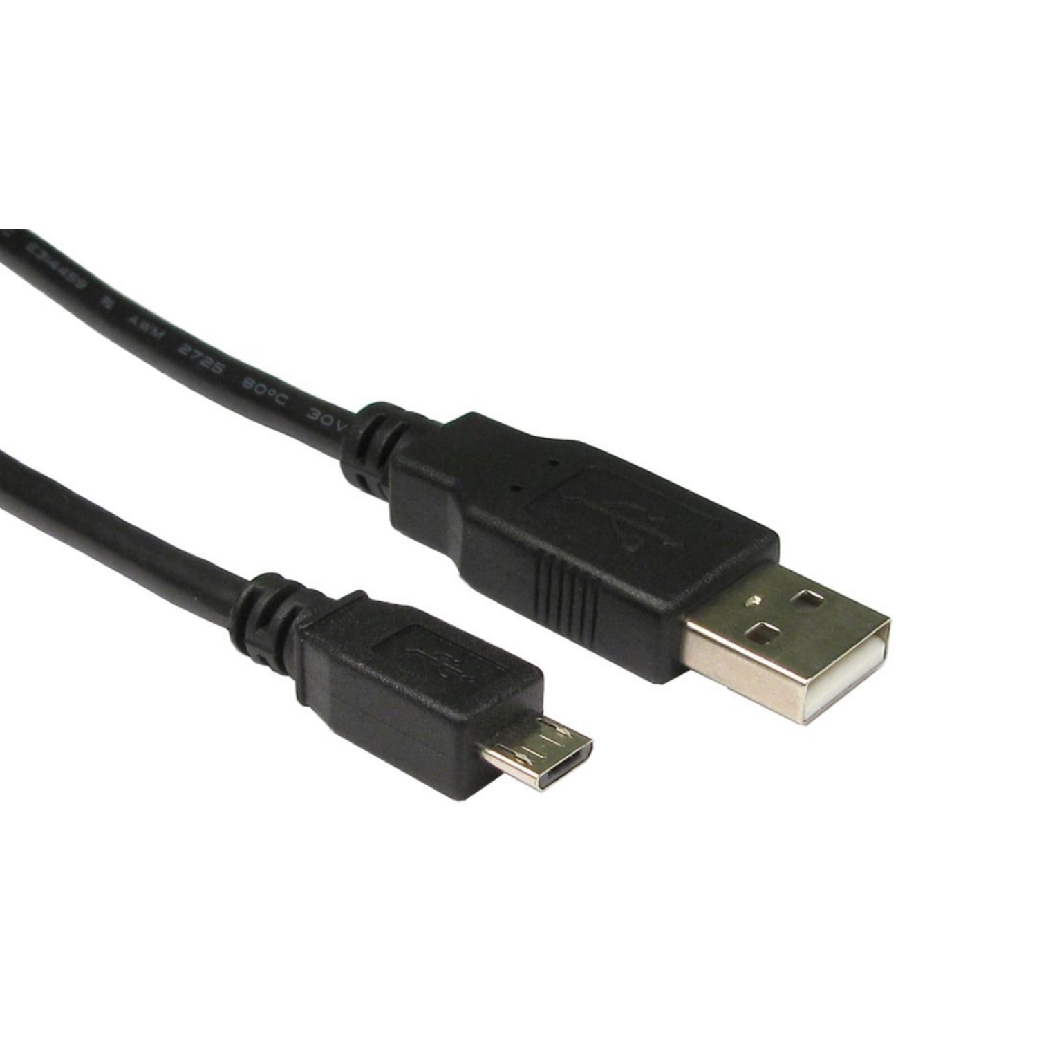 USB 2.0 A (M) to USB 2.0 Micro B (M) 0.5m Black OEM Data Cable