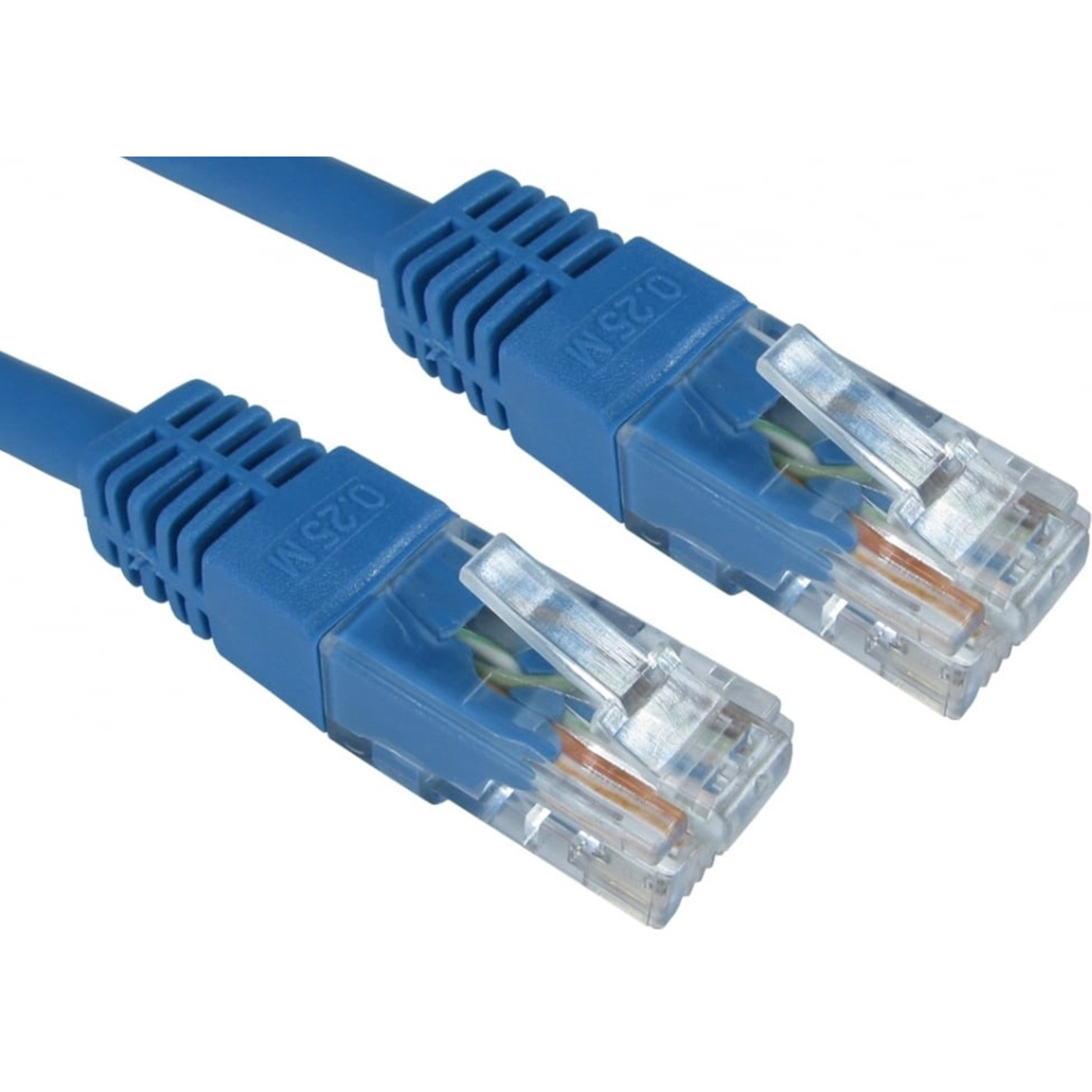 RJ45 (M) to RJ45 (M) CAT6 0.5m Blue OEM Moulded Boot Copper UTP Network Cable