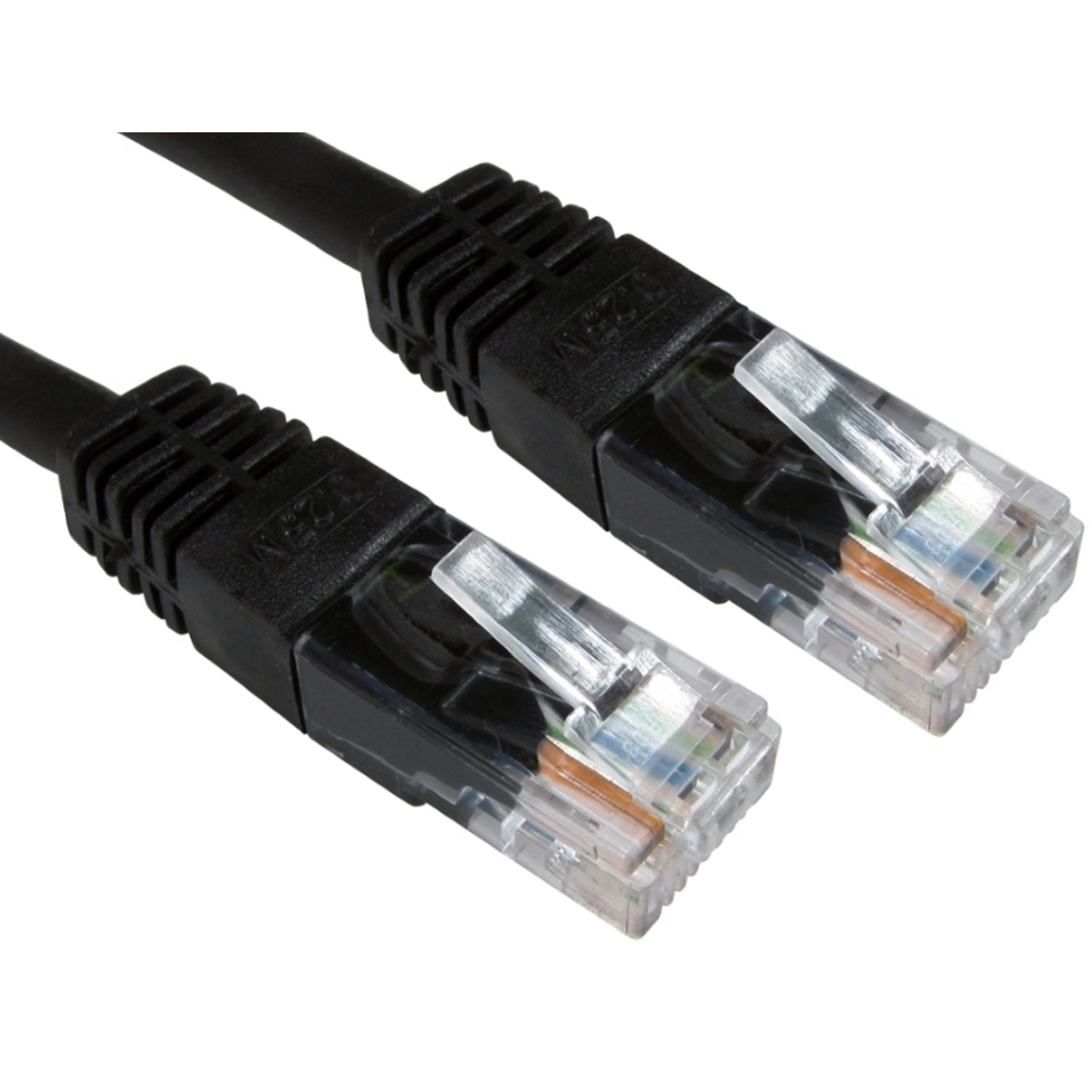 RJ45 (M) to RJ45 (M) CAT6 0.5m Black OEM Moulded Boot Copper UTP Network Cable
