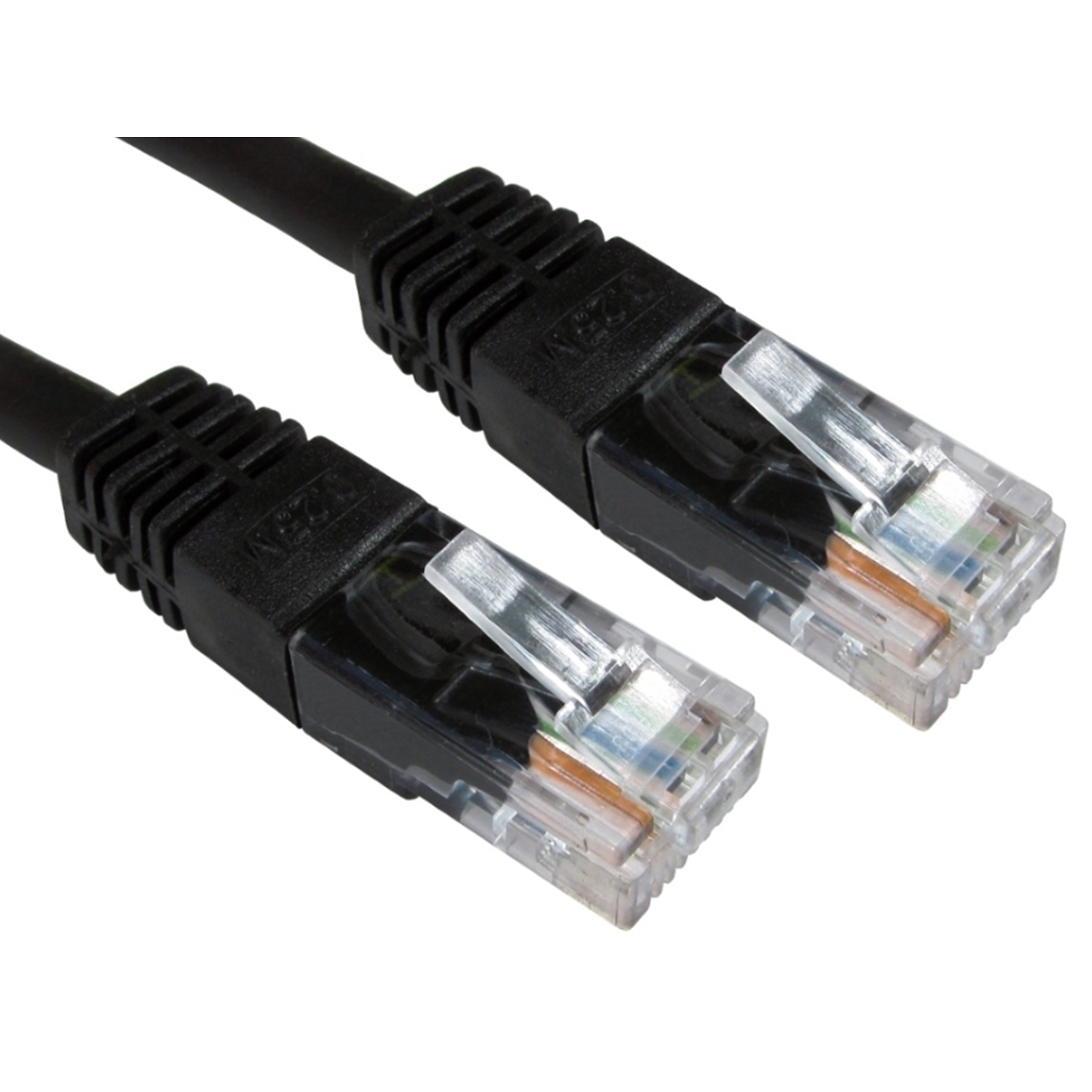 RJ45 (M) to RJ45 (M) CAT6 1m Black OEM Moulded Boot Copper UTP Network Cable