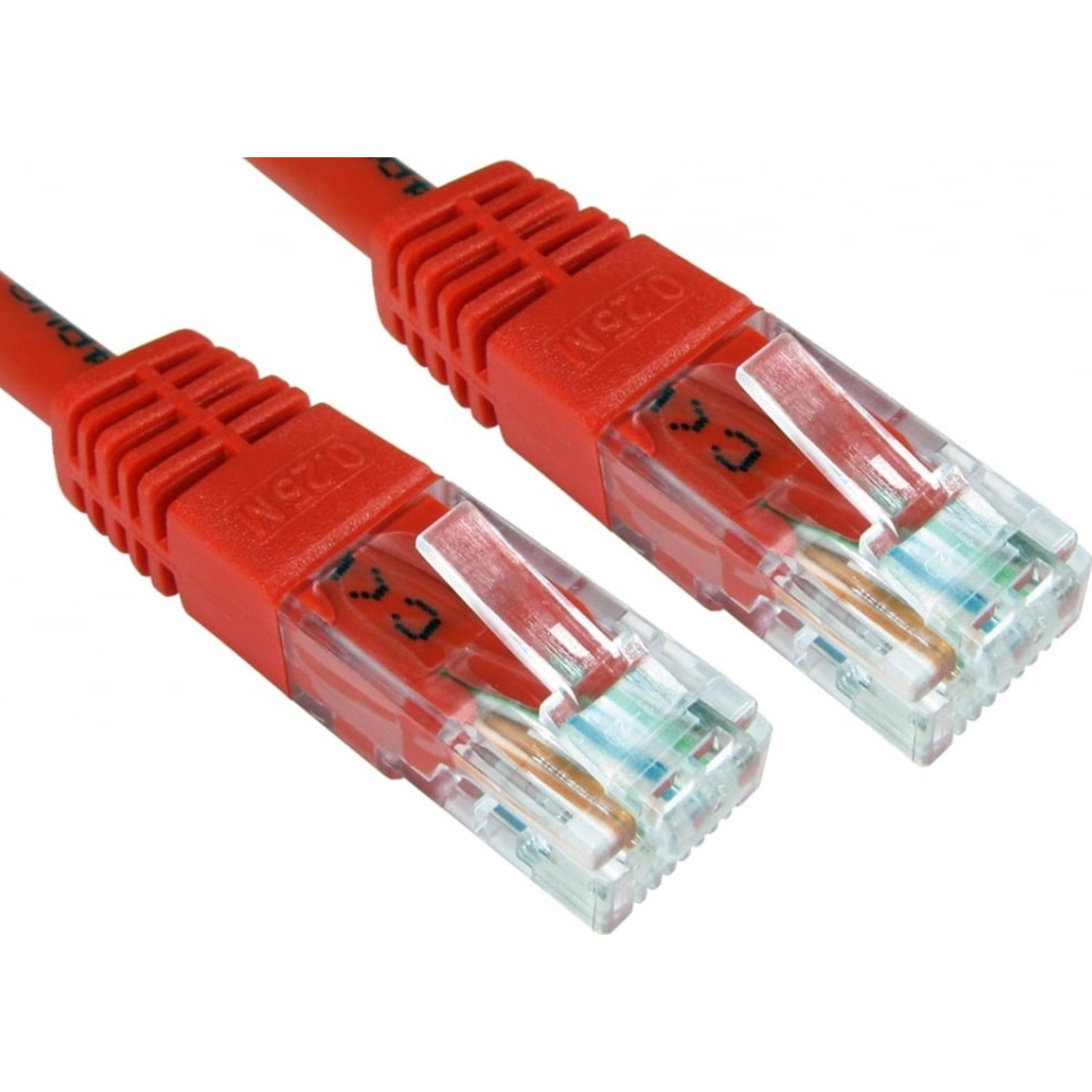RJ45 (M) to RJ45 (M) CAT6 1m Red OEM Moulded Boot Copper UTP Network Cable