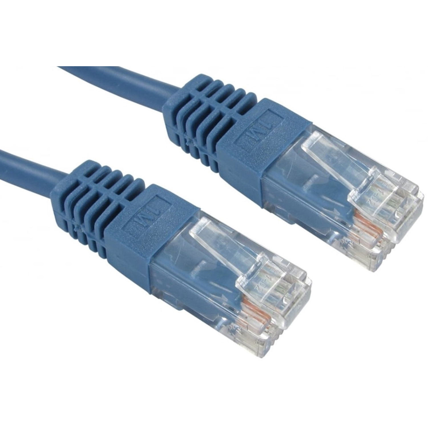 RJ45 (M) to RJ45 (M) CAT5e 0.25m Blue OEM Moulded Boot Copper UTP Network Cable