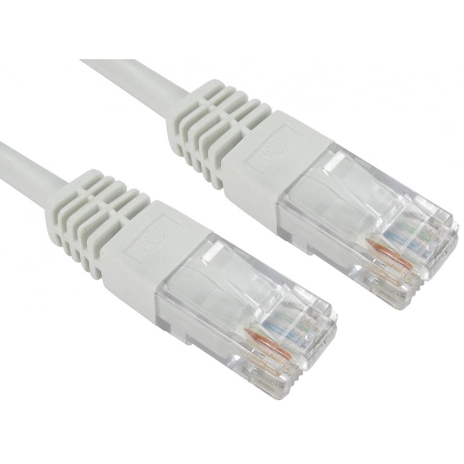 RJ45 (M) to RJ45 (M) CAT5e 0.25m White OEM Moulded Boot Copper UTP Network Cable