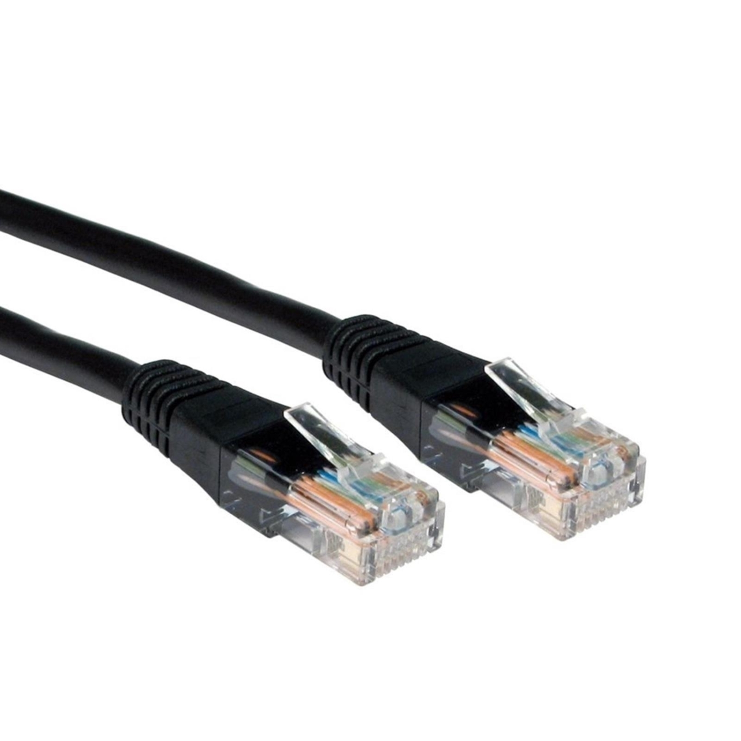 RJ45 (M) to RJ45 (M) CAT5e 10m Black OEM Moulded Boot Copper UTP Network Cable