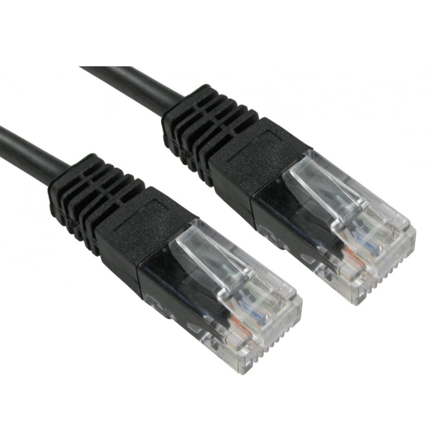 RJ45 (M) to RJ45 (M) CAT5e 25m Black OEM Moulded Boot Copper UTP Network Cable