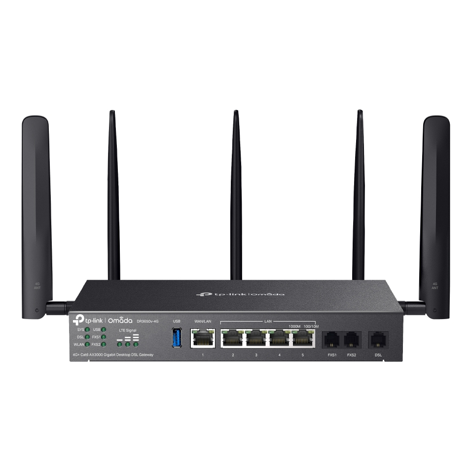 TP-LINK DR3650V-4G Wireless Routers - 512MB - Black