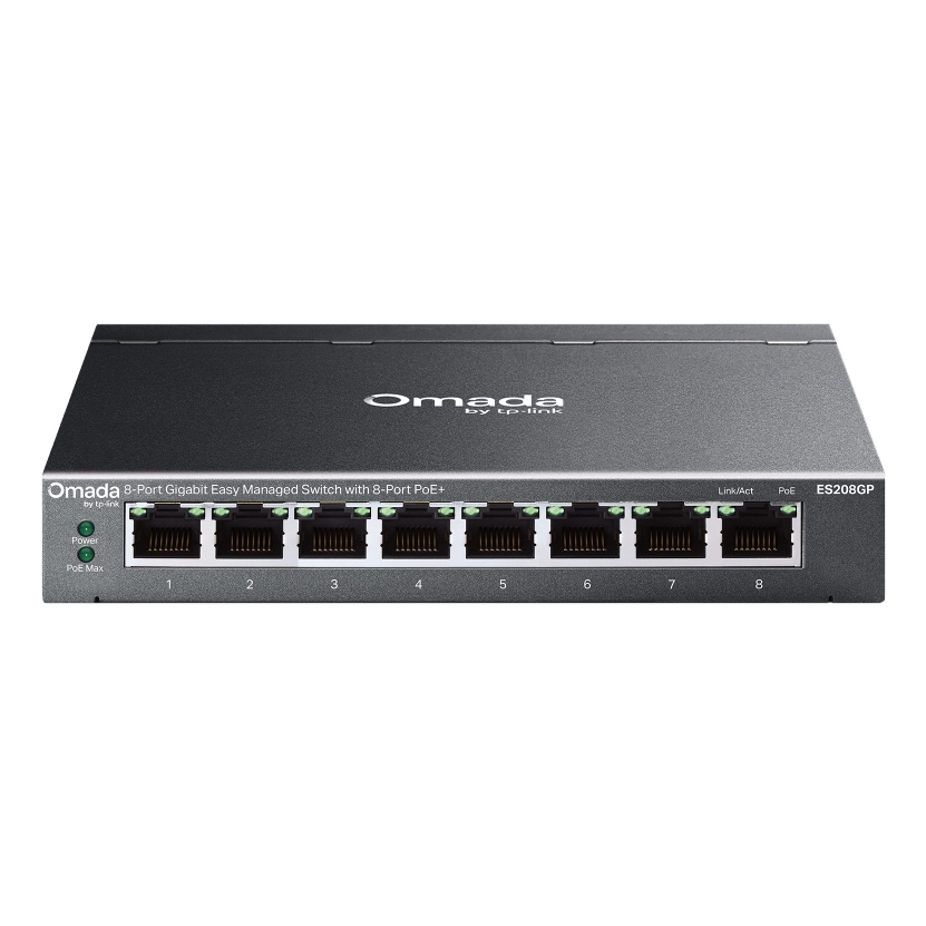 TP-LINK ES208GP Network Switches - Black