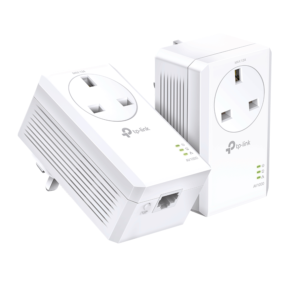 TP-Link AV1000 PowerLine Network Adapters - White