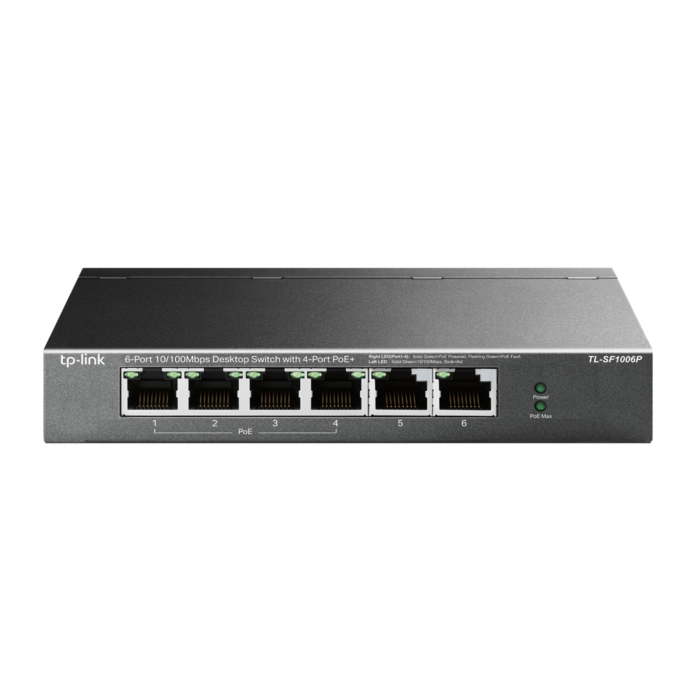 TP-Link TL-SF1006P Network Switches - Black
