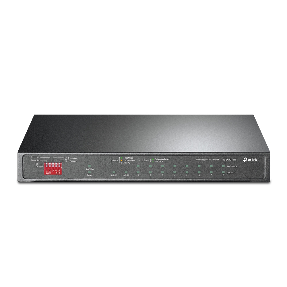 TP-Link TL-SG1210MP Network Switches - Black