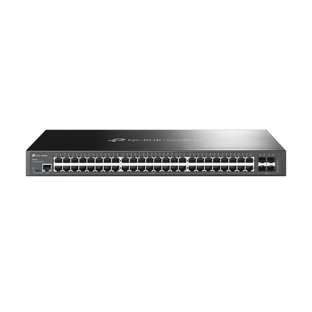 TP-LINK 48-Port Network Switches - 256MB - Black