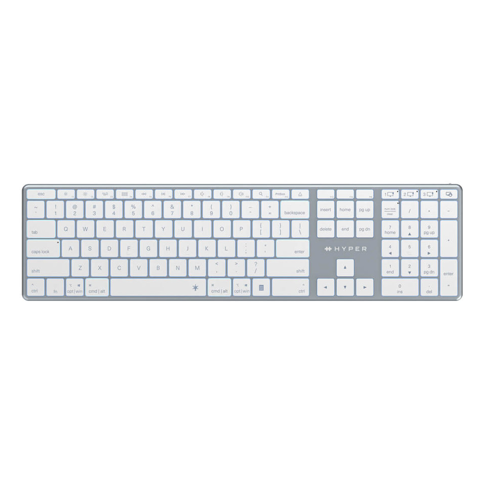 Targus Targus HyperSpace - Keyboard - full size - backlit - wireless - Bluetooth 5.0 - QWERTY - UK - space grey