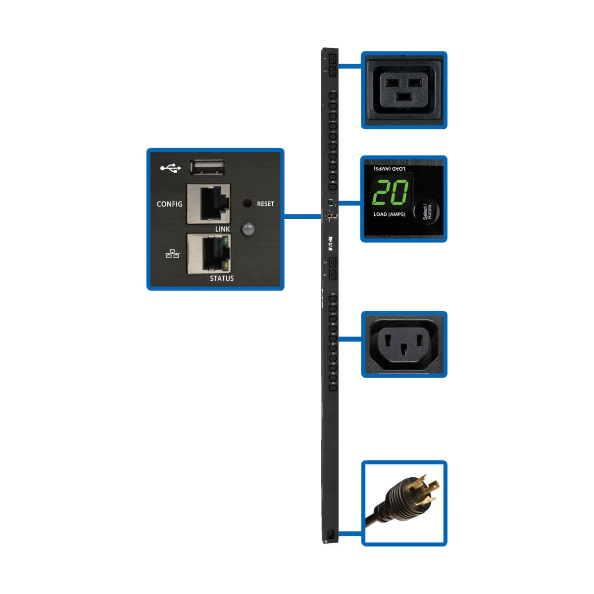 Tripp Lite PDUMV20HVNETLX Power Distribution Units (PDUs) - Black