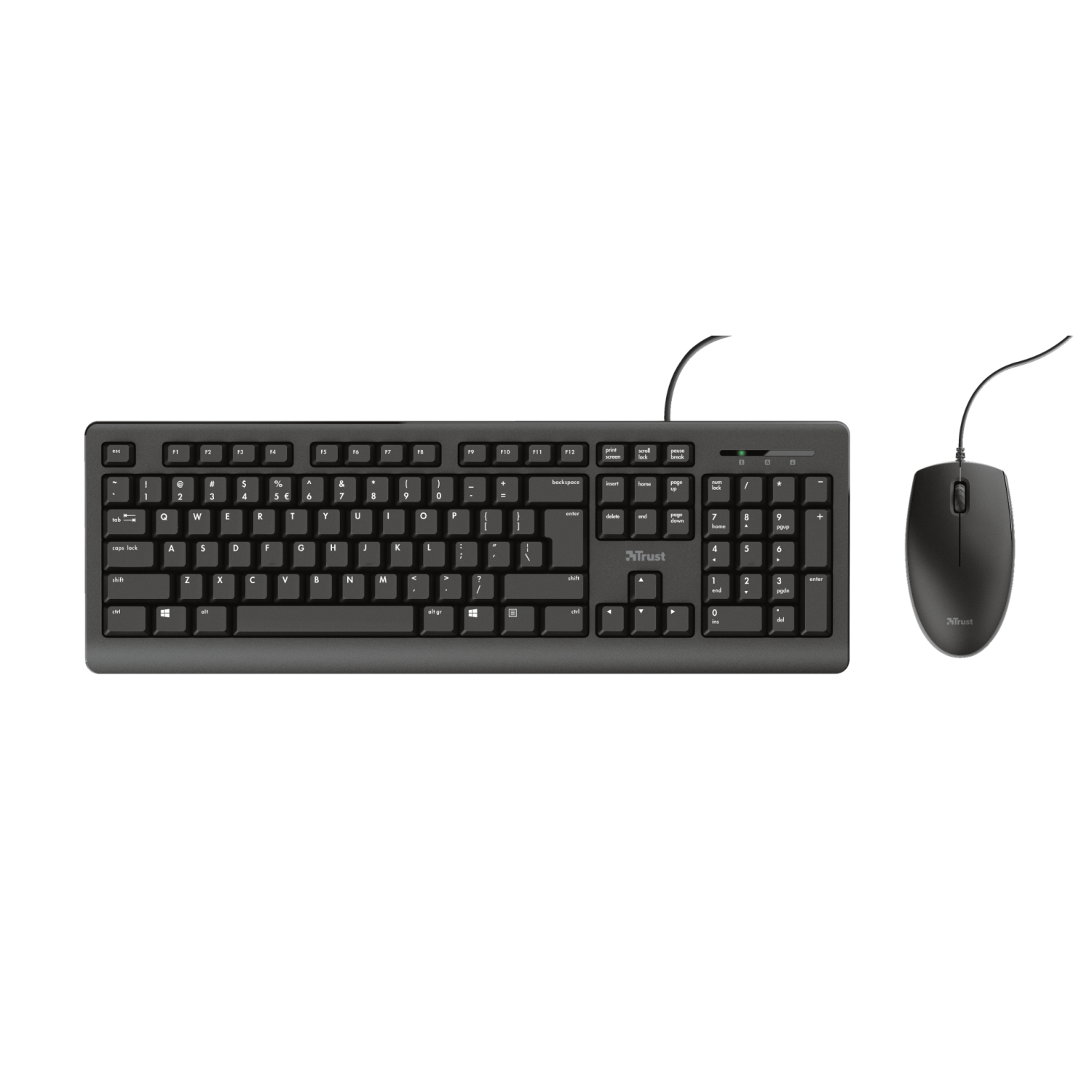 Trust Primo keyboard Mouse included USB QWERTY English Black