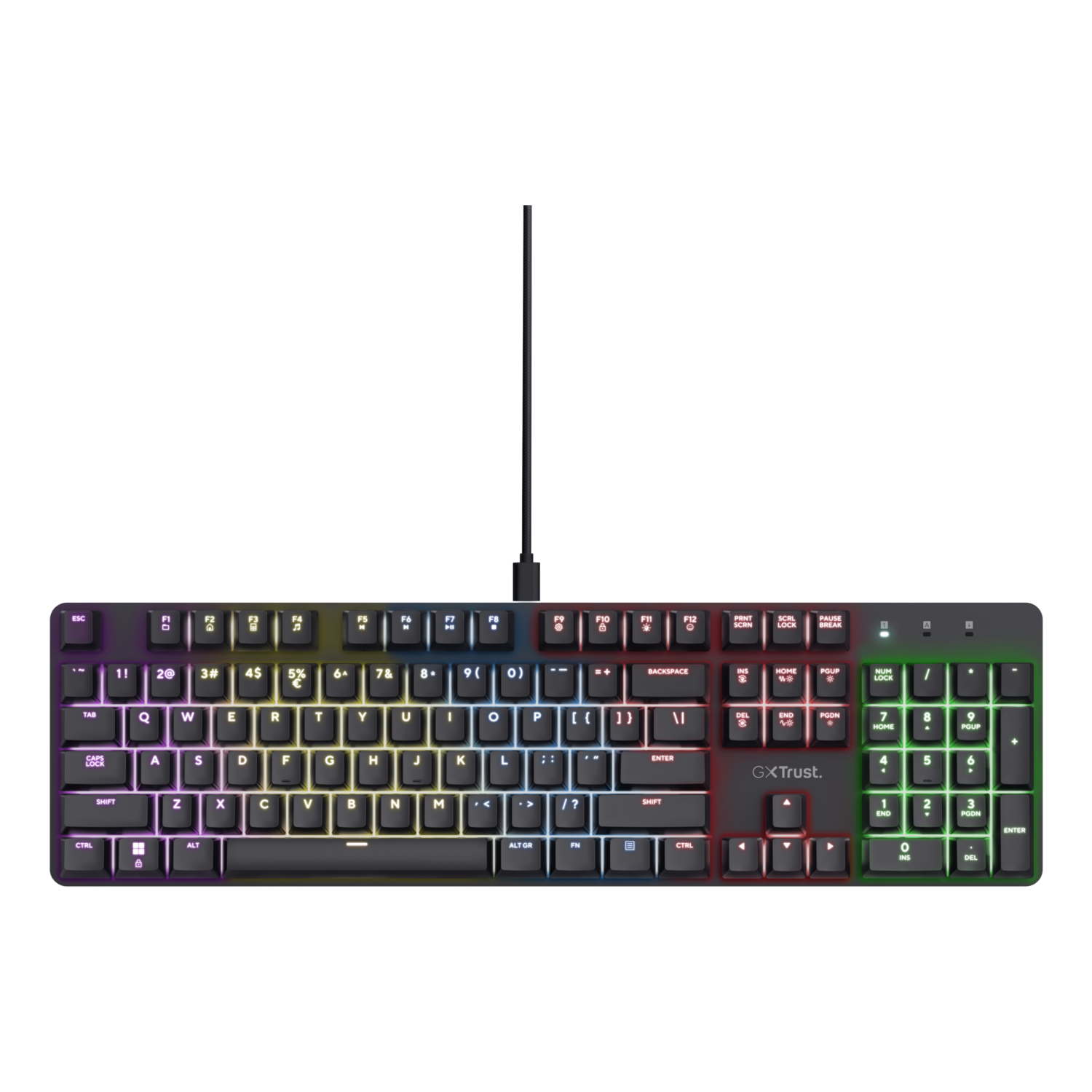 Trust GXT 871 Zora keyboard Gaming USB QWERTY UK English Black