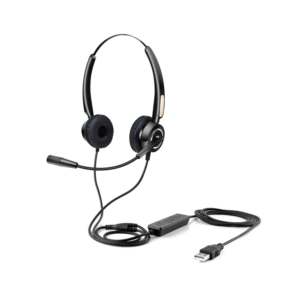 Urban Factory MOVEE: OVER-THE-EAR USB WIRED HEADSET WITH REMOTE CONTROL - USB-A. USB-C and 3.5 mm Jack