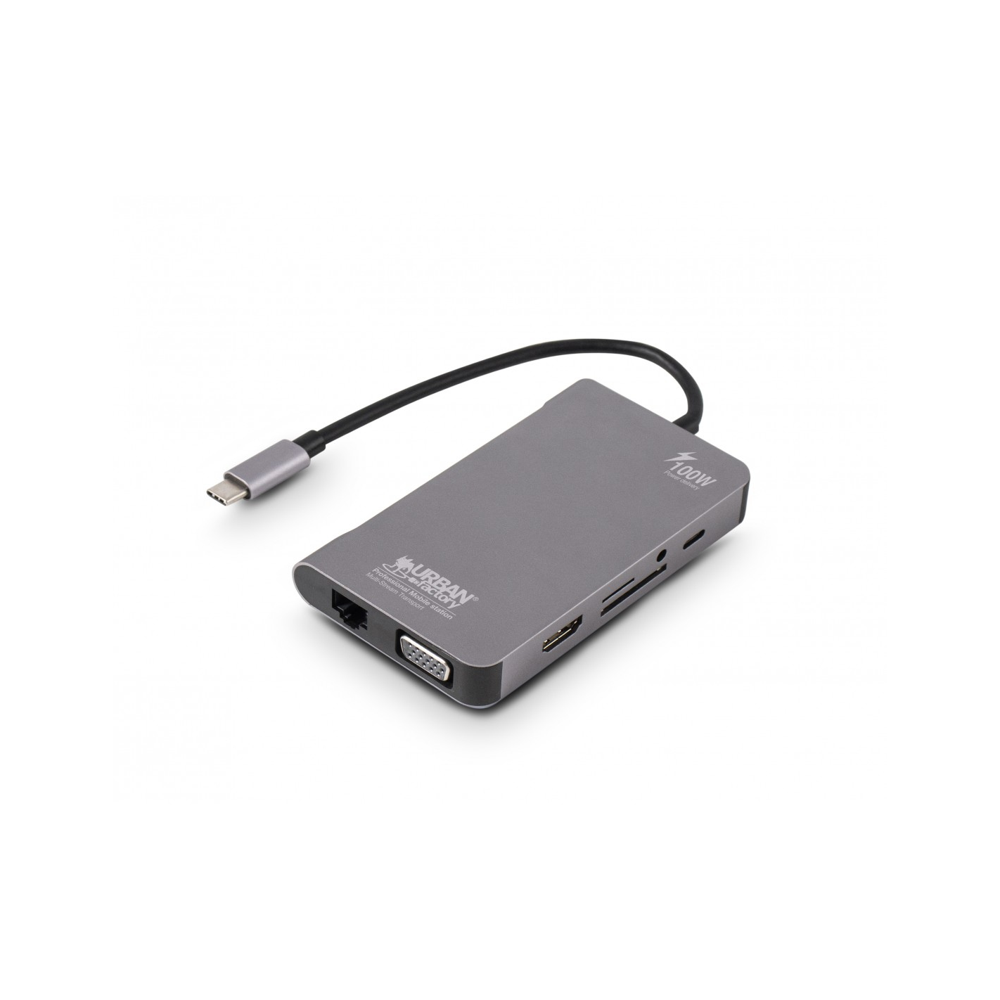 Urban Factory TCM16UF Laptop Docks & Port Replicators - Grey