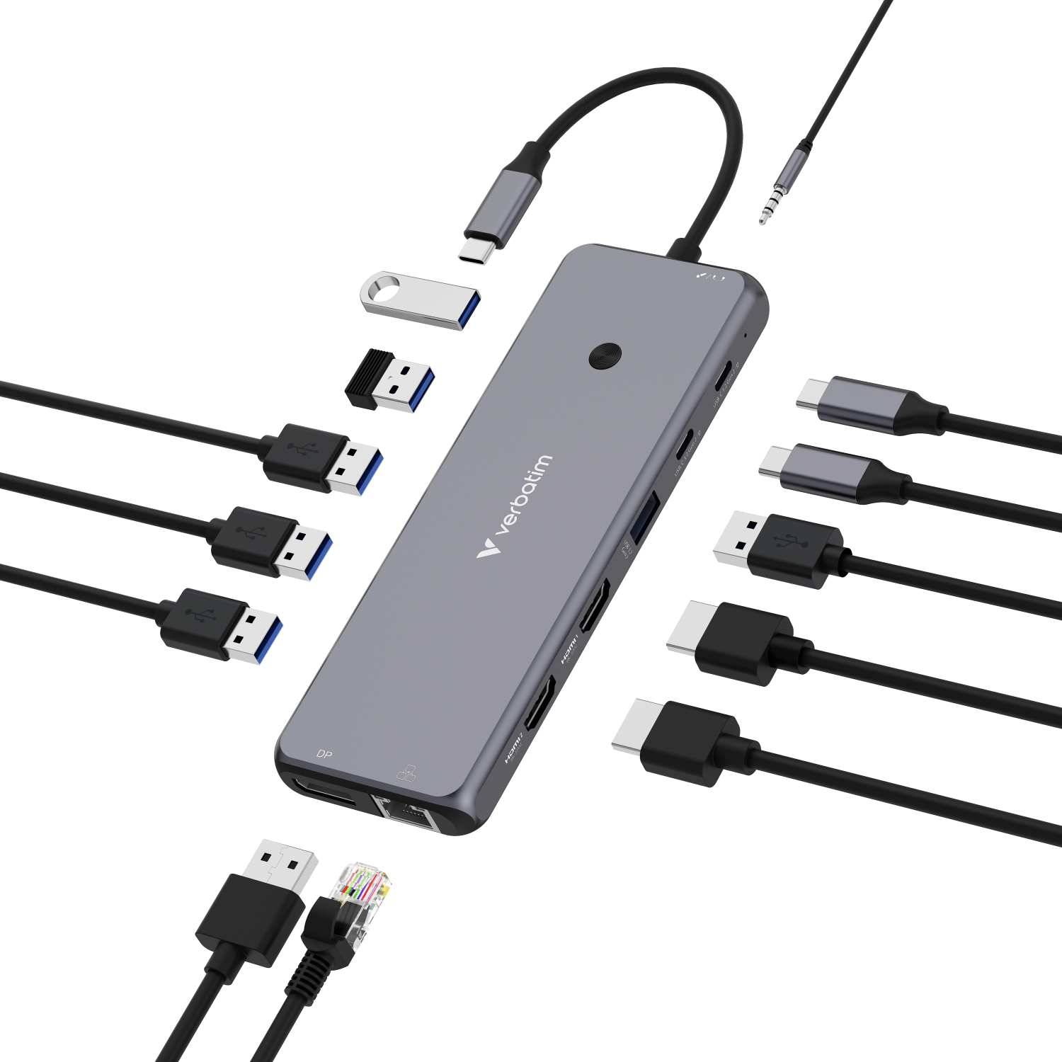 Verbatim CMH-13 Interface Hubs - Silver