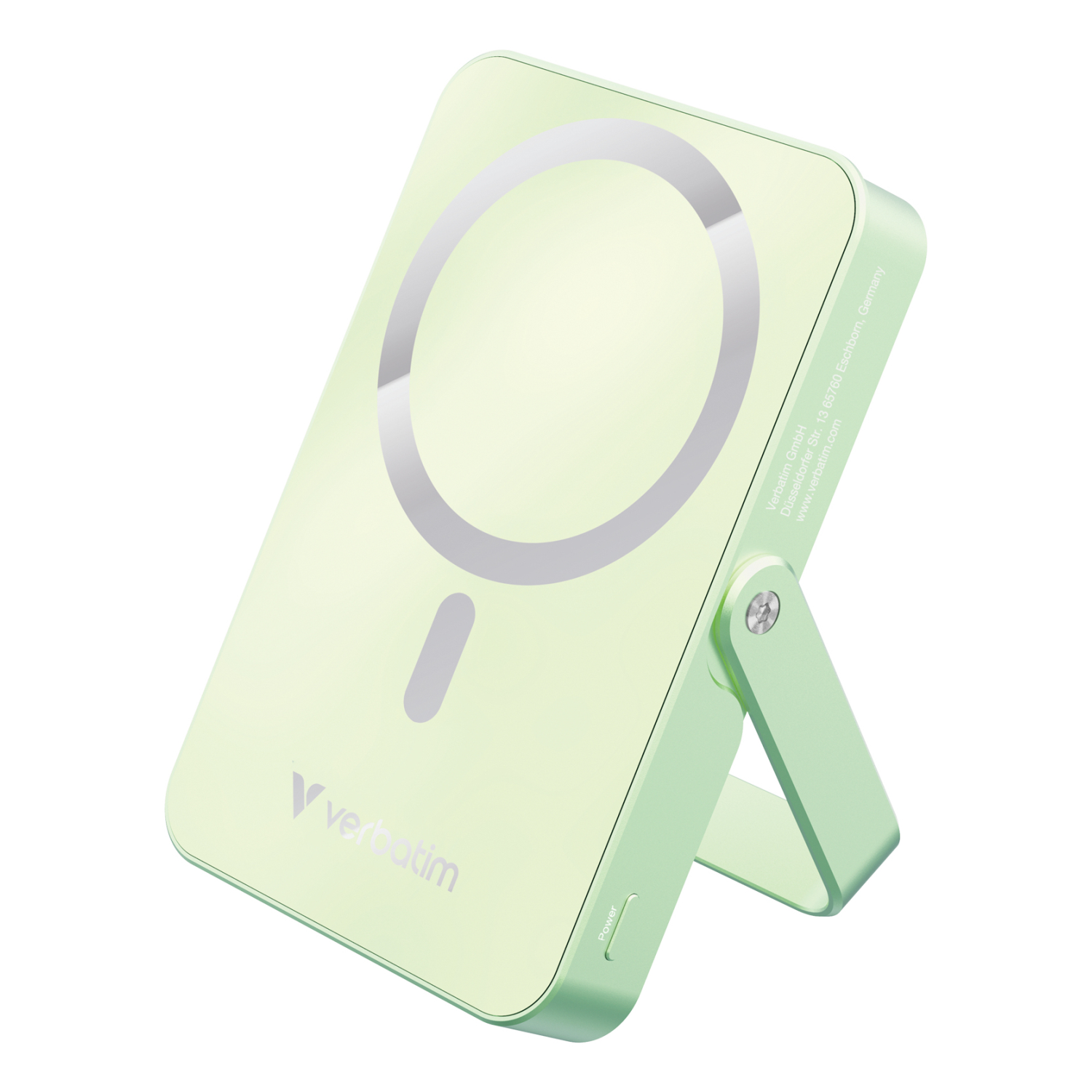 Verbatim Charge n Go Magnetic Wireless Power Bank with stand - 10000 mAh Green