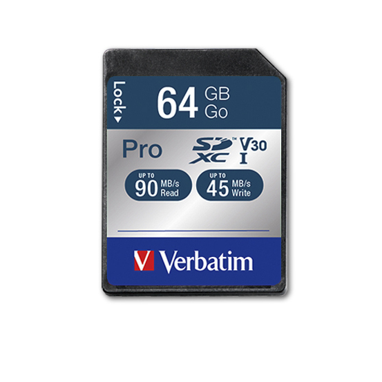 Verbatim Pro 64 GB SDXC UHS Class 10