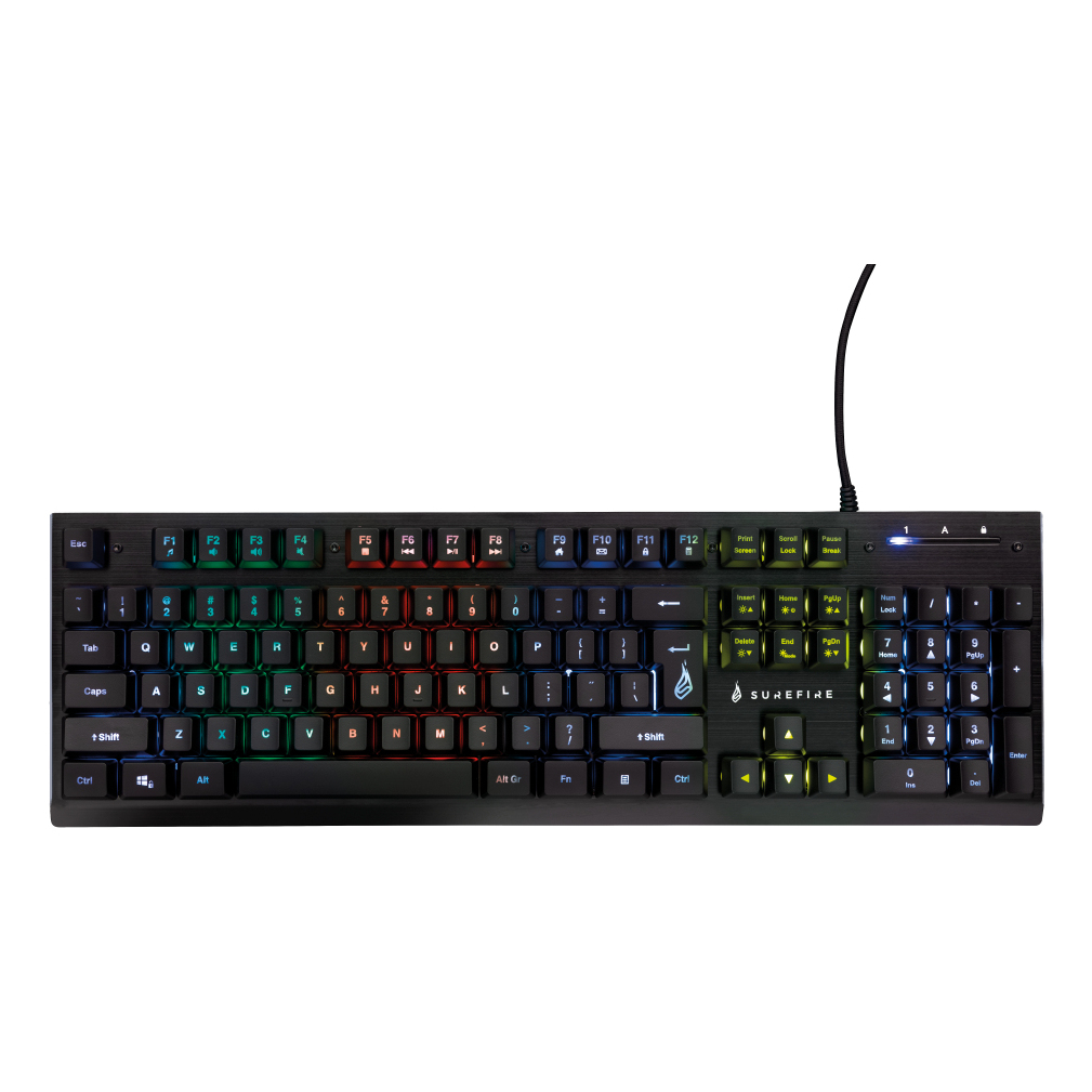 Verbatim SureFire KingPin X2 Multimedia Metal RGB Gaming Keyboard