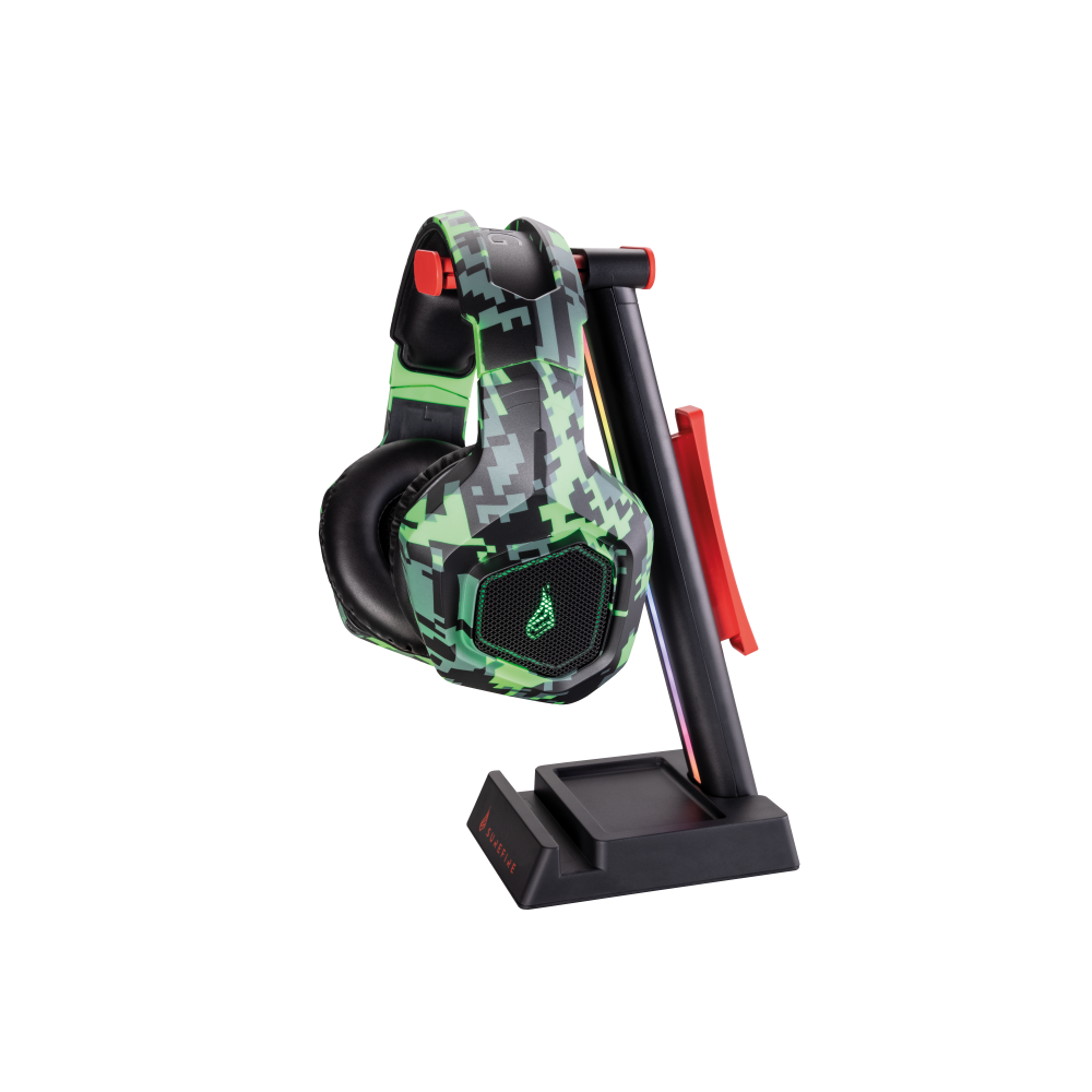Verbatim SureFire Vinson N1 Dual balance Gaming RGB Headset Stand Bk