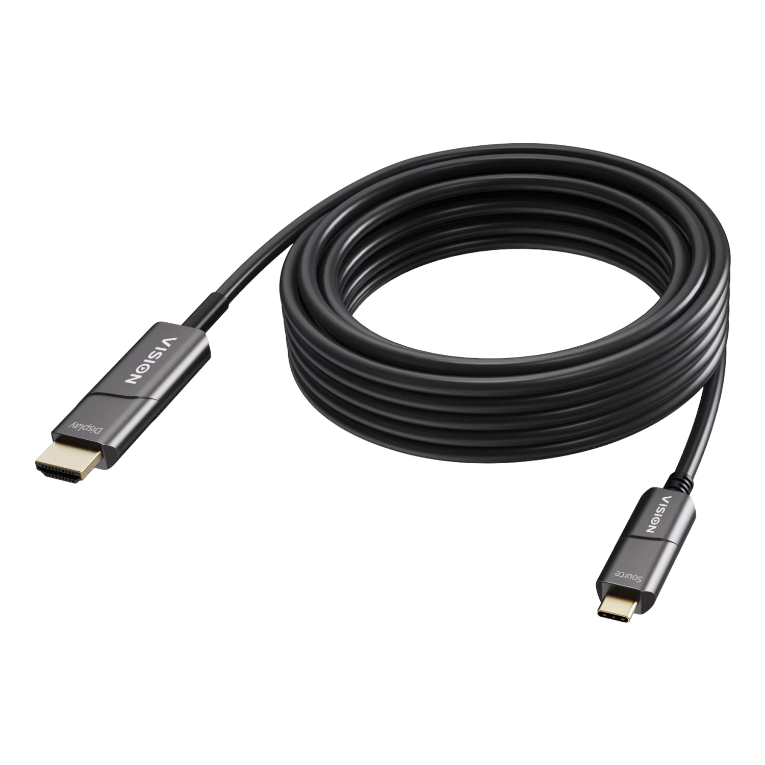 Vision TC 10MUSBCHDMI+/BL video cable adapter 10 m USB Type-C HDMI Type A (Standard) Black