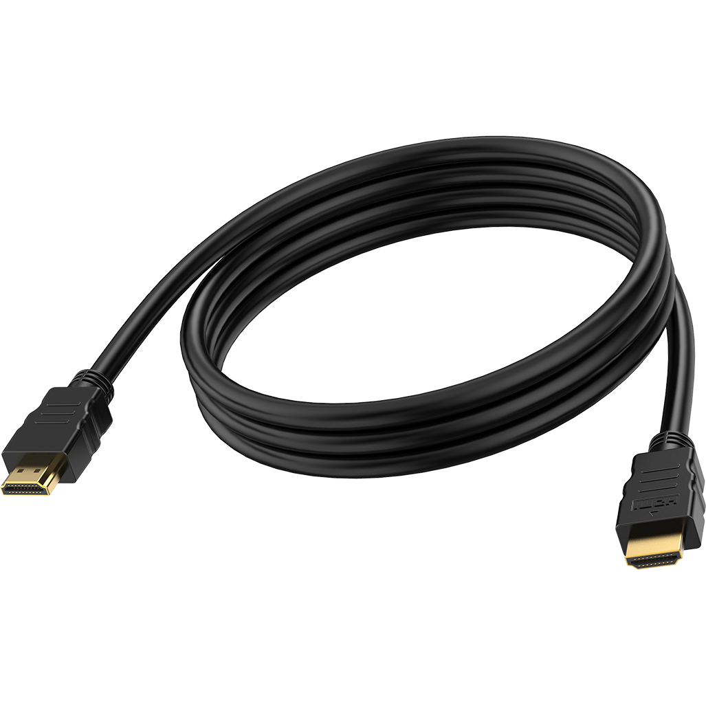 Vision Professional installation-grade HDMI cable - LIFETIME WARRANTY - 8K @ 30 Hz - HDMI version 2.1 - 48 Gbps - double shielded - gold plated connectors - HDMI (M) to HDMI (M) - outer diameter 7.3 mm - 28 AWG - 1 m - black