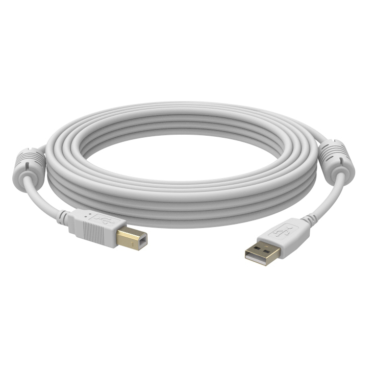 Vision USB 2.0, 2m USB cable USB A USB B White